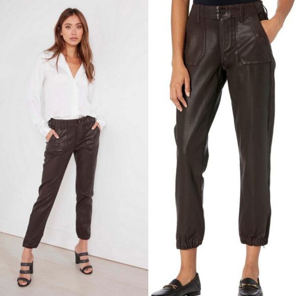 PAIGE Denim - PAIGE Mayslie Transcend Denim Weekender Jogger 27"‎ Chicory Coffee Luxe Coating